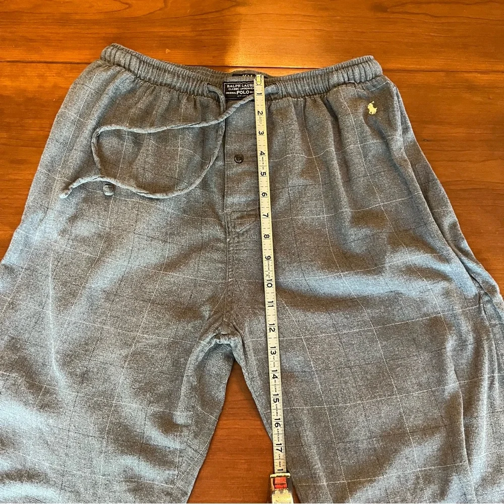 Polo Ralph Lauren Lounge Pants Mens Size M Gray Plaid Drawstring Pajama Bottom - Picture 11 of 12